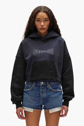 PURPLE BRAND W4013 Crystal Cropped Hoodie - Gravity NYC